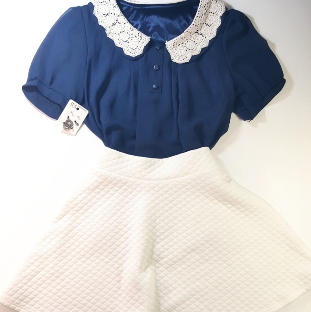 Blouse + Skirt + Earring (Set) - Picture 1 of 5